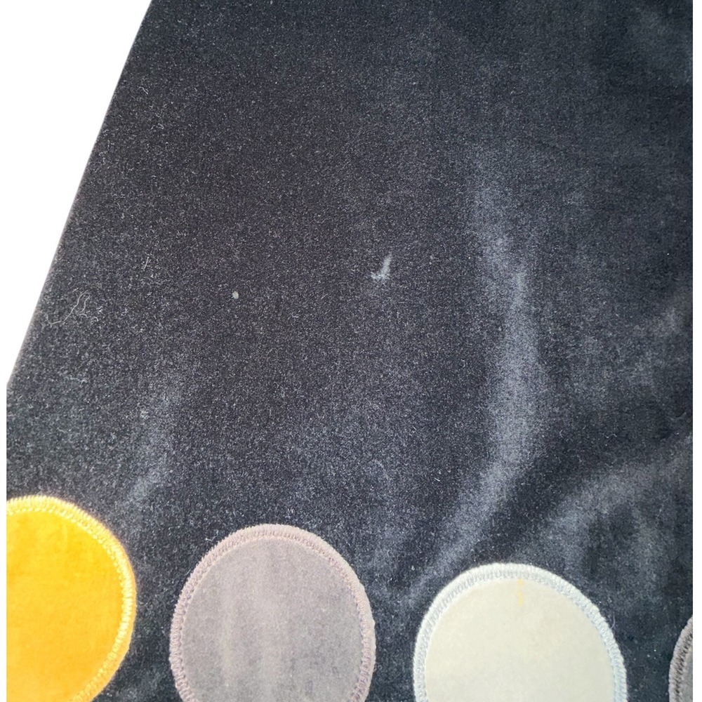 Boden Womens Black Velvet Circles A-Line Skirt Size US 12R Retro PLEASE READ - Picture 2 of 10